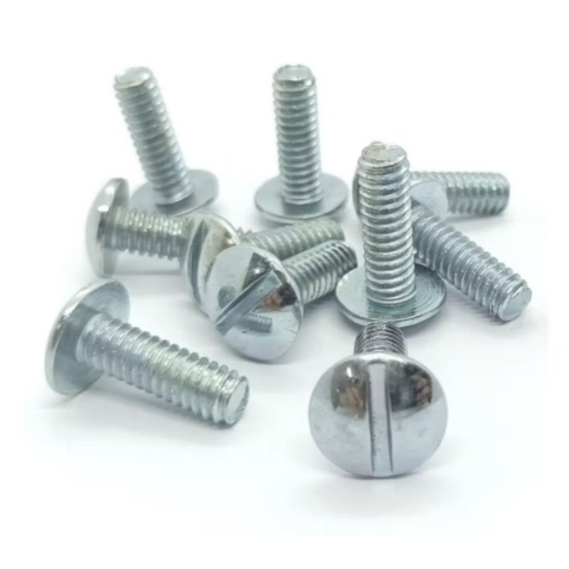 Parafuso cabeça lentilha fenda 1/4-20×3/4 unc Pacote 10 pcs