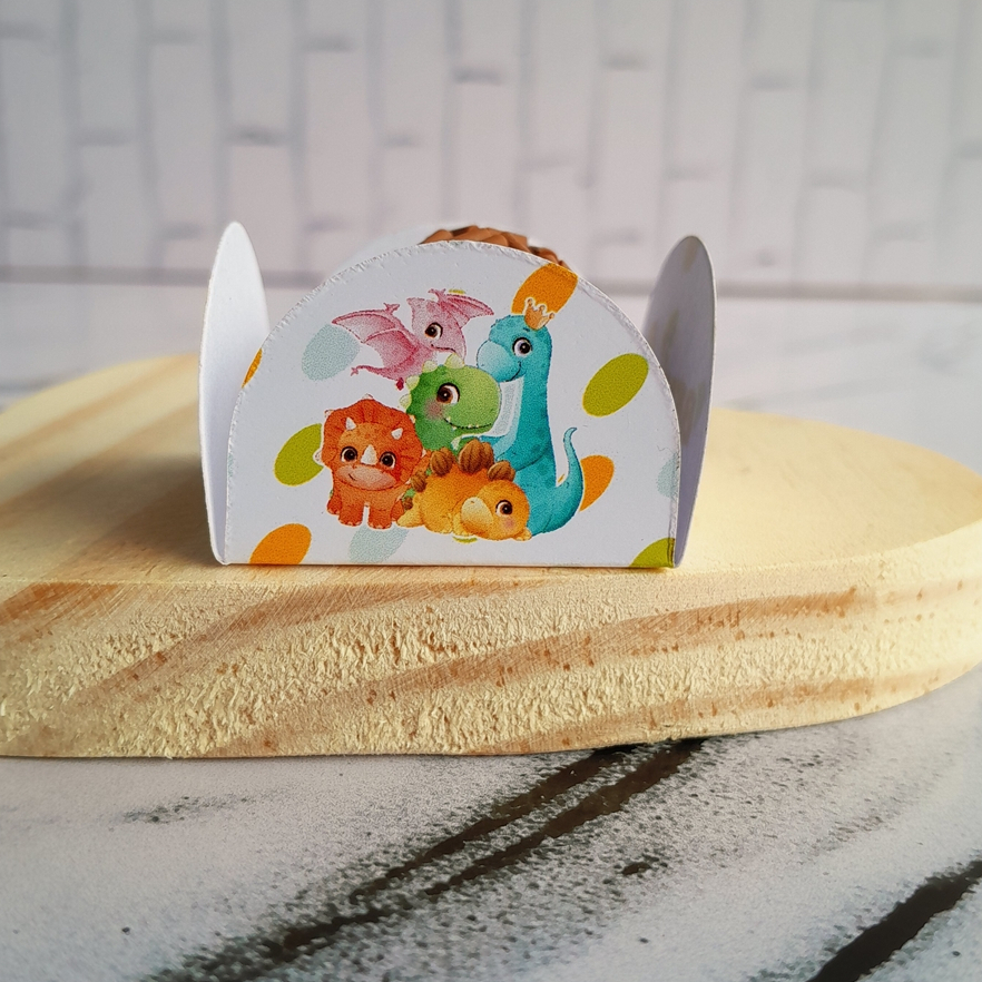 Forminhas Personalizadas para Docinhos Brigadeiro Doce DINO BABY DINOSSAUROS Lembrancinhas Aniversário