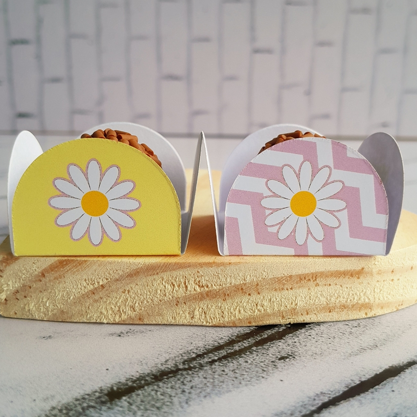 Forminhas Personalizadas para Docinhos Brigadeiro Doce MARGARIDAS Lembrancinhas Aniversário