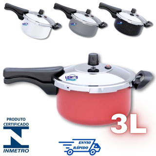 Panela De Pressão Fechamento Externo 3 Litros Cozimento Rapido Otima Pressão Certificado Inmetro em Oferta na Shopee
