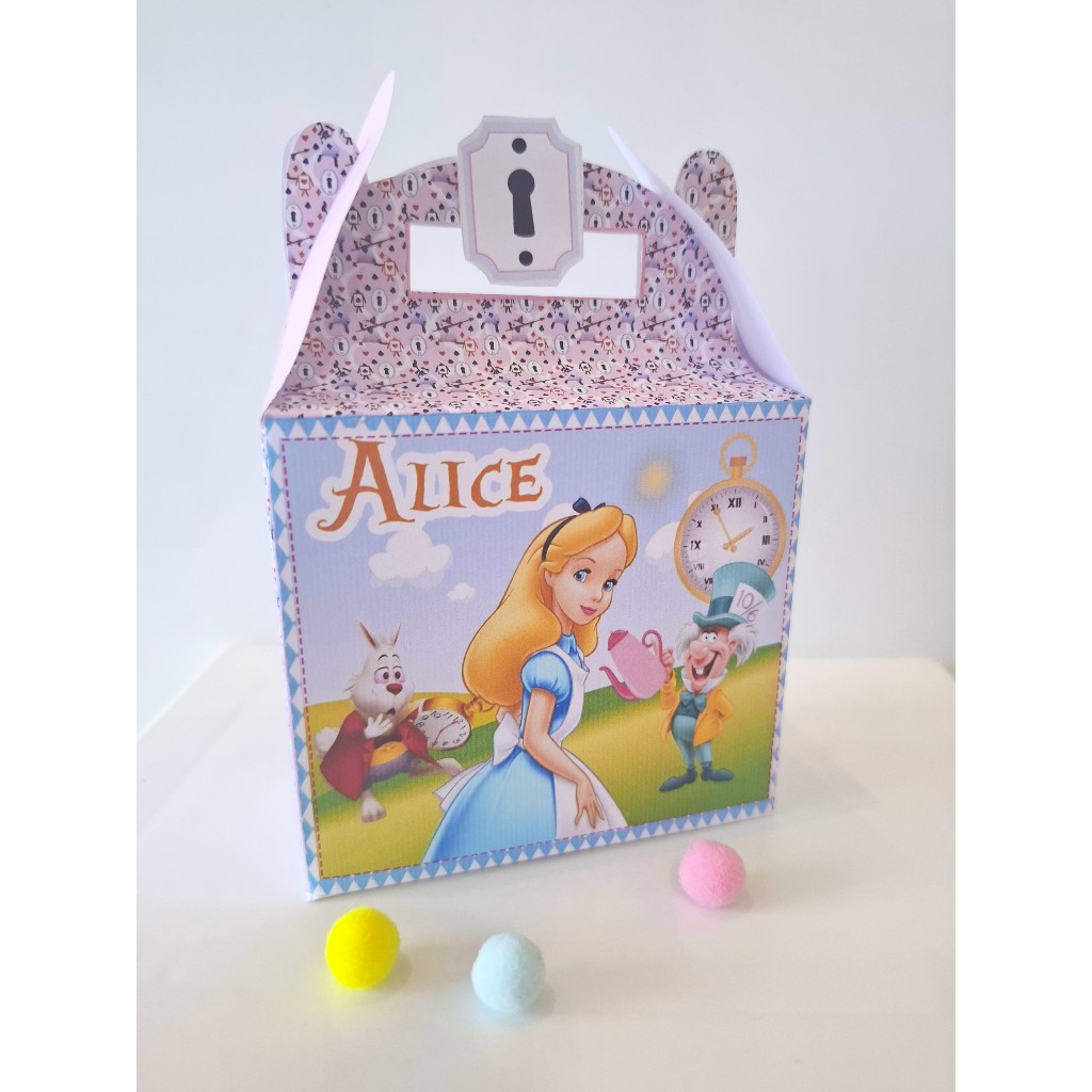 Caixa Maleta Alice no Pais das Maravilhas | Personalizada | Maletinha | Lembrancinha de Festa | Aniversário |