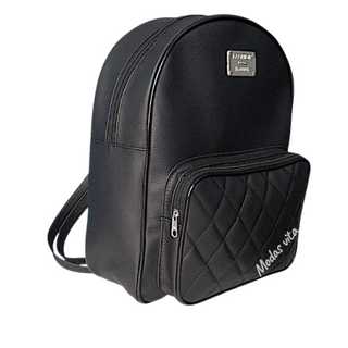 Mochila feminina Couro Sintetico Grande Impermeável Escolar Trabalho Casual