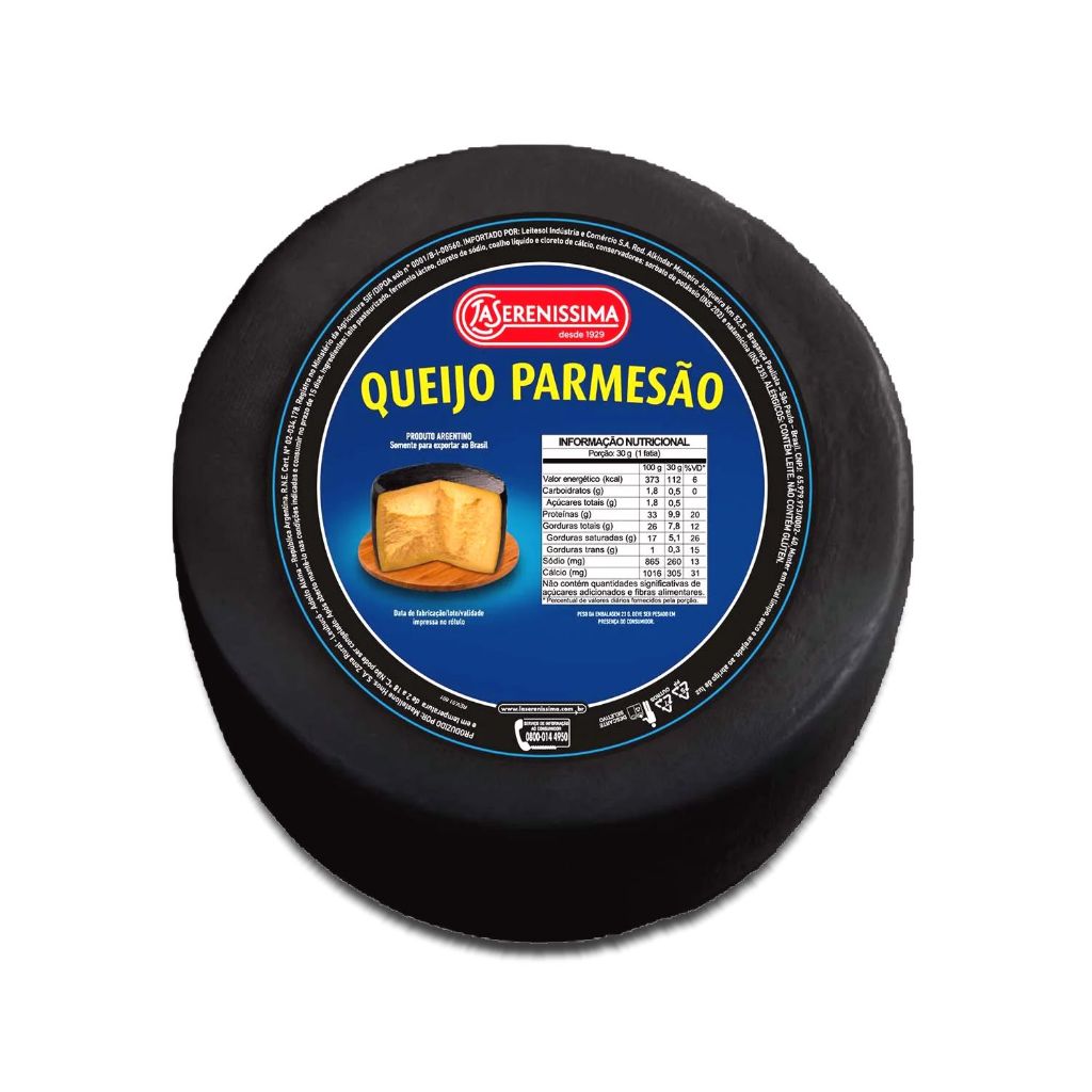 PARMESAO ARGENTINO LA SERENISSIMA CASCA PRETA 500G em Oferta na Shopee
