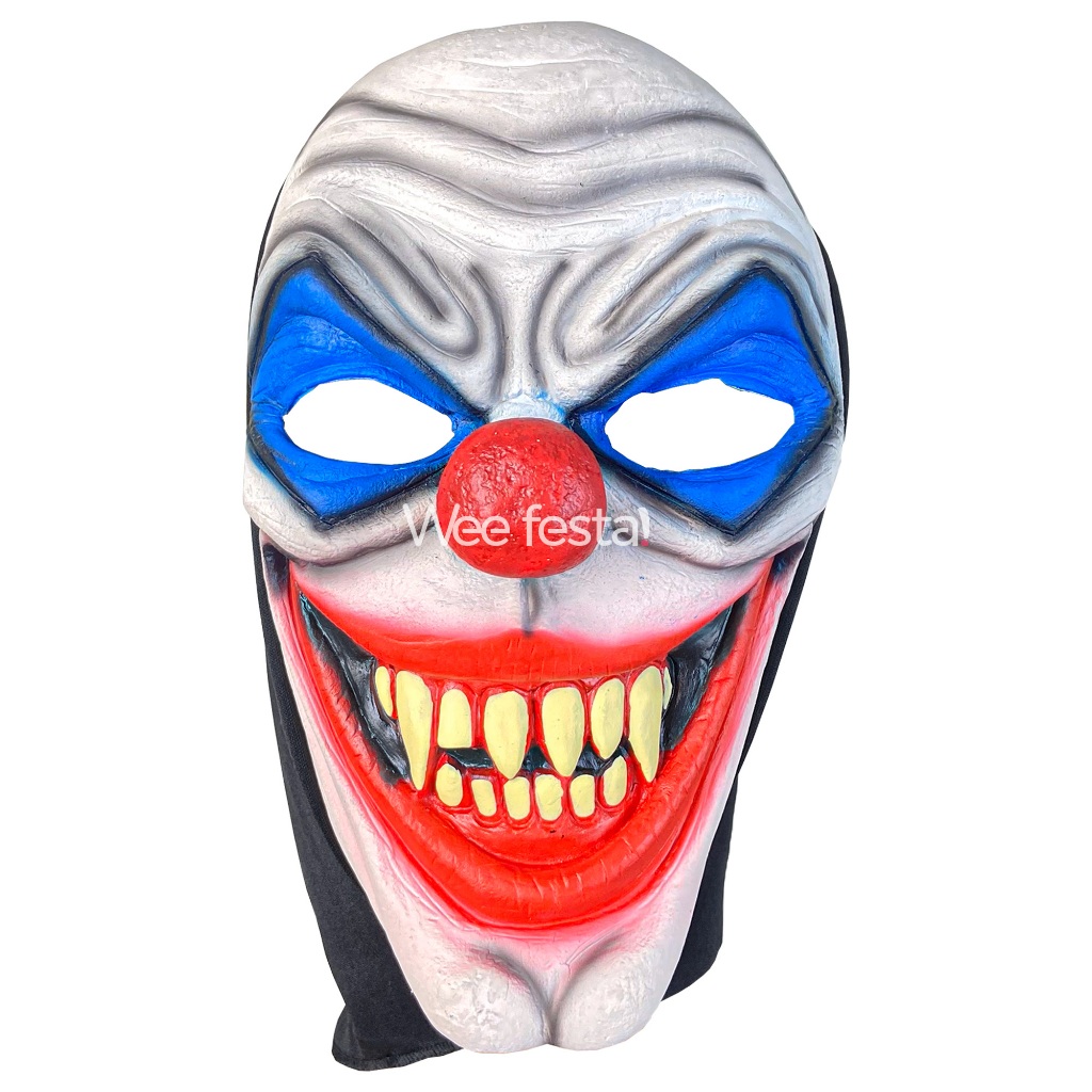 Máscara Látex Capuz Palhaço Diabolico Joker Coringa Festa Fantasia Halloween Carnaval Careta Terror