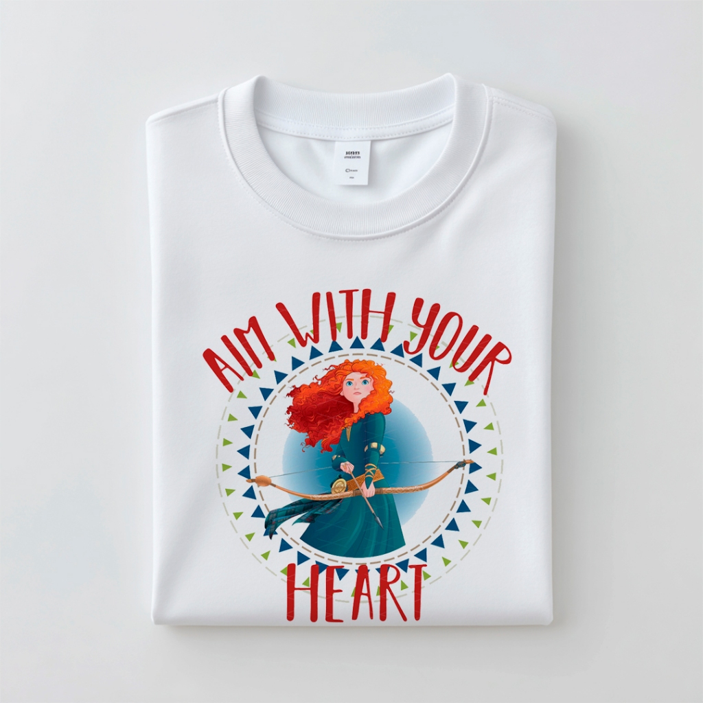 Camiseta Merida Valente Princesa Disney Camisa Feminina Estampada Filme Brave Moda Casual Presente