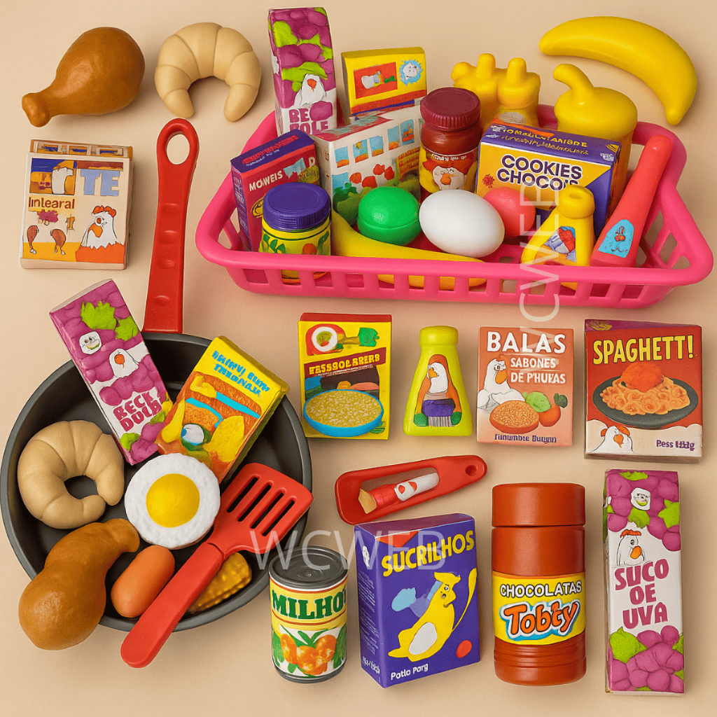Kit Brinquedos Menina Menino 31 Pç Comidinha Infantil Mercadinho Comidas Panelinha Brinquedo Cozinha em Oferta na Shopee