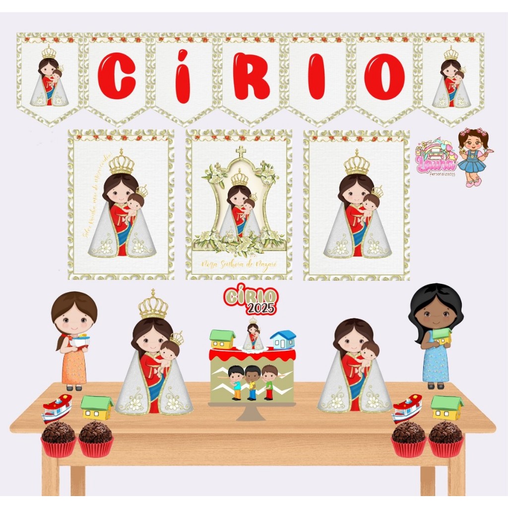 Kit Festa só um bolinho Círio de Nossa Senhora de Nazaré - Paraenses - Decoração de Festa