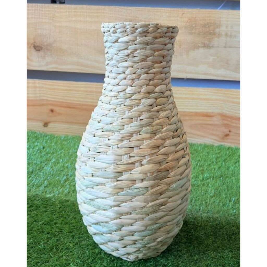 Vaso De Flor Planta Jarro Decorativo Palha De Taboa em Oferta na Shopee