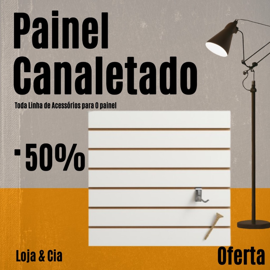 Painel canaletado 35x60 Branco painel expositor canaletado — imagem 2 de 2