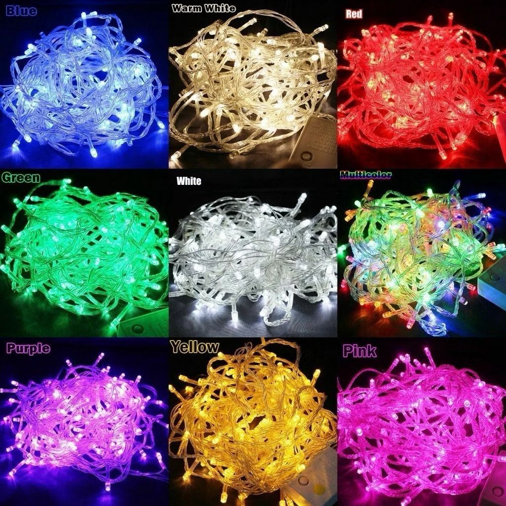 Kit com 5 Unidades Pisca Pisca Natal Led 8 Metros Varias Cores 100 Leds Árvore Decoração