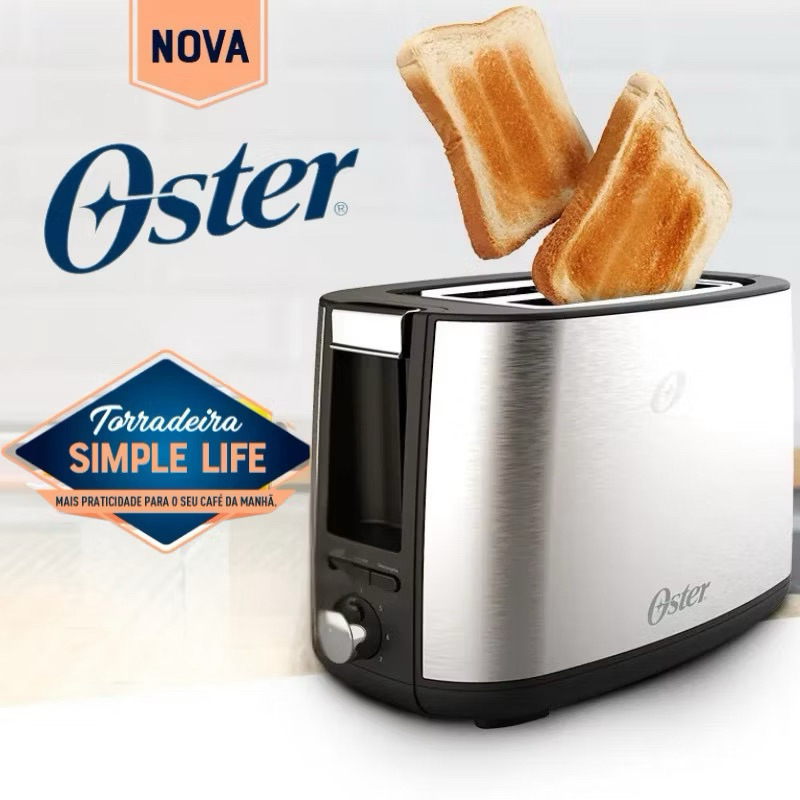Torradeira Tostador Elétrico Oster Inox Otor600 - 220v Prata