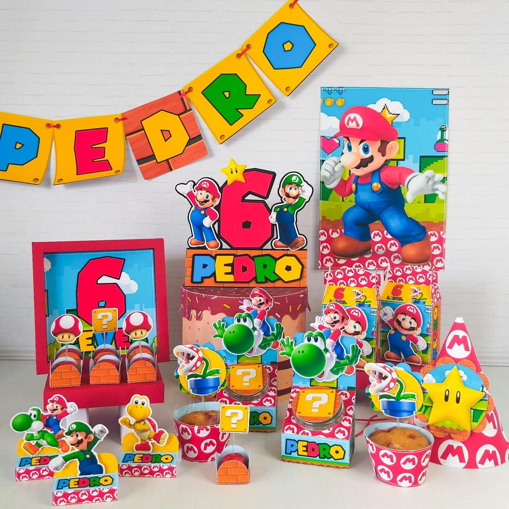Decoração Super Mario Simples - Comprar com Melhor Preço em Decoração