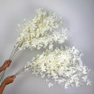 Flor Artificial Ramo Cerejeira para arranjos decoração em geral casa casamento - HS802832 OFF WHITE em Oferta na Shopee