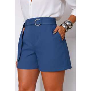 Short feminino alfaiataria social   verão com regulagem em Oferta na Shopee
