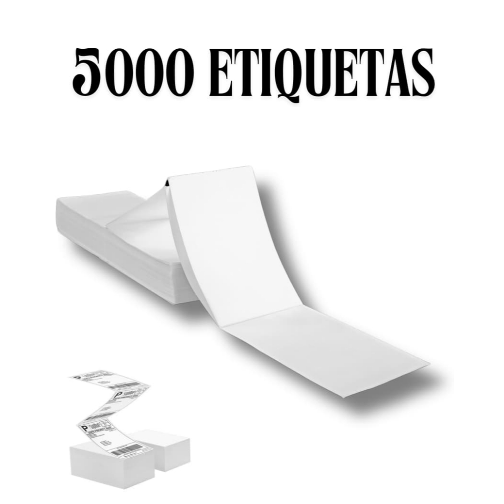 5000 Etiqueta Adesiva Térmica 10x15cm Papel Contínuo Resma em Oferta na Shopee