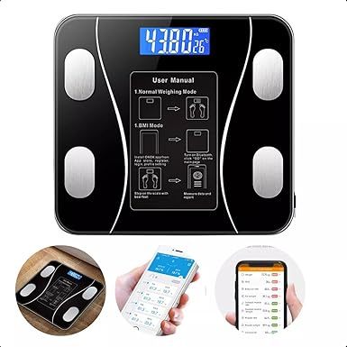 Balança de Bioimpedância Smart Digital Bluetooth Até 180 Kg com Aplicativo App mede IMC