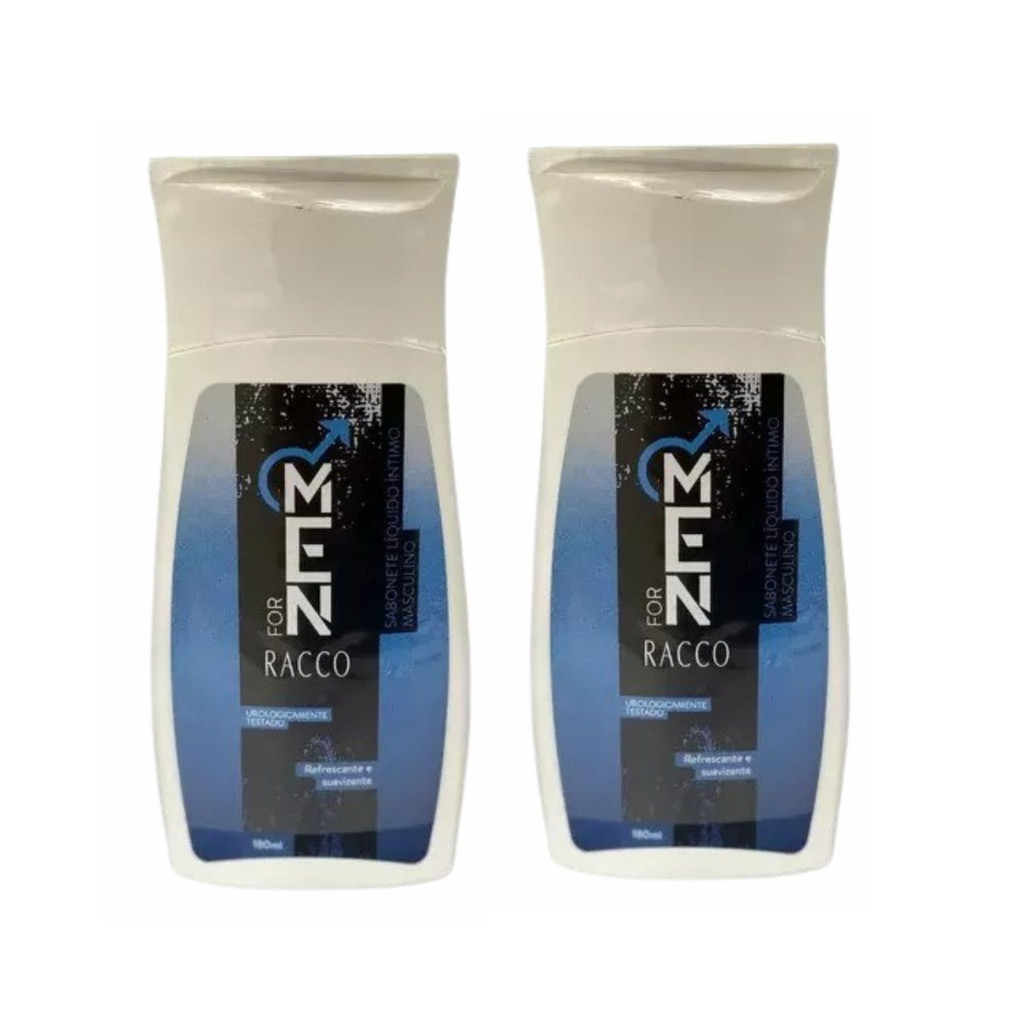 Kit 2 Sabonete Íntimo Líquido Masculino For Men 200mL Cada Racco