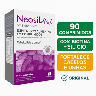 Neosil Attack 90 Comprimidos | Suplemento Capilar com Silício, Biotina e Vitaminas | Pele e Unhas em Oferta na Shopee