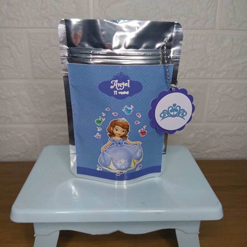 Saquinho Metalizado Ziplock 10x15 Princesa Sofia Personalizado /Lembrancinha de Festa /Aniversário