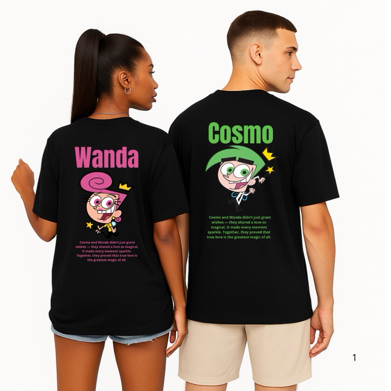 Kit 2 Camisetas Padrinhos mágicos Casal camisetas lisas de cores diversas Masculino e Feminina 100% Algodão Premium