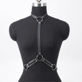 acessório LILA harness cinto alternativo estiloso arnês it girl gótico festival rock alternativo couro sintético k-pop em Oferta na Shopee