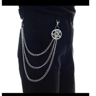 acessório para calça/ cinto pentagrama corrente gótico alternativo em Oferta na Shopee