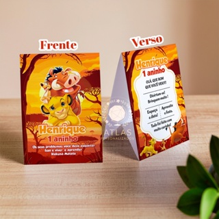 Kit Plaquinhas de agradecimento - Centro de mesa (Rei Leão) em Oferta na Shopee