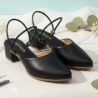 Salto Mule 2 em 1 Tamanco  Feminino Bico Fino, Linha Conforto em Oferta na Shopee