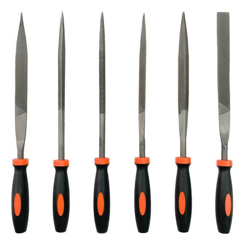 jogo de Lima Agulha 18cm 6 Peças Redonda Chata Triangular Profissional em Oferta na Shopee