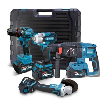 Ferramentas Multifunções 4 Em 1 Com 2 Baterias 68v Martelete Parafusadeira Chave Pneumatica Esmerilhadeira em Oferta na Shopee