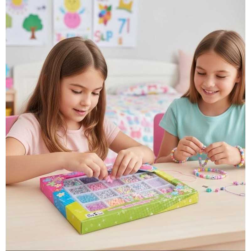 Kit  Miçanga Montagem - 3000 peças-  Bijuteria Pulseira Colar Infantil Menina