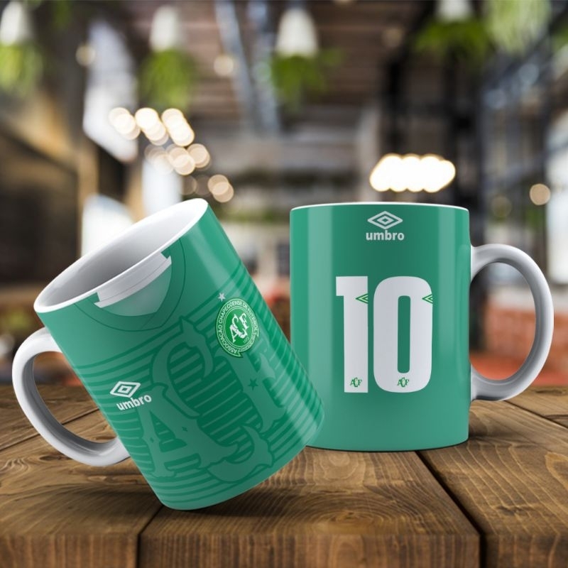 caneca porcelana branca Personalizada camisa chapecoense