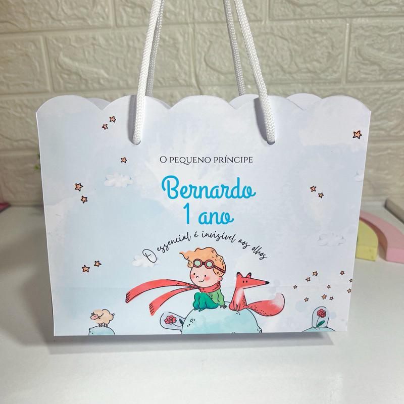 Sacola personalizada O pequeno principe (PEGUE E MONTE) sacolinhas mimos lembrancinhas personalizados