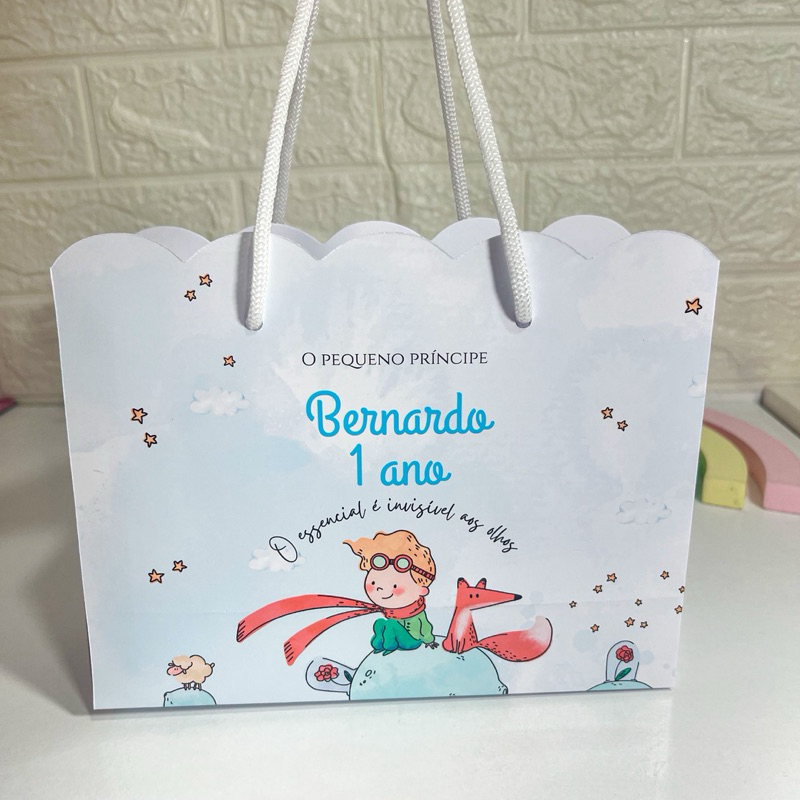 Sacola personalizada O pequeno principe (PEGUE E MONTE) sacolinhas mimos lembrancinhas personalizados