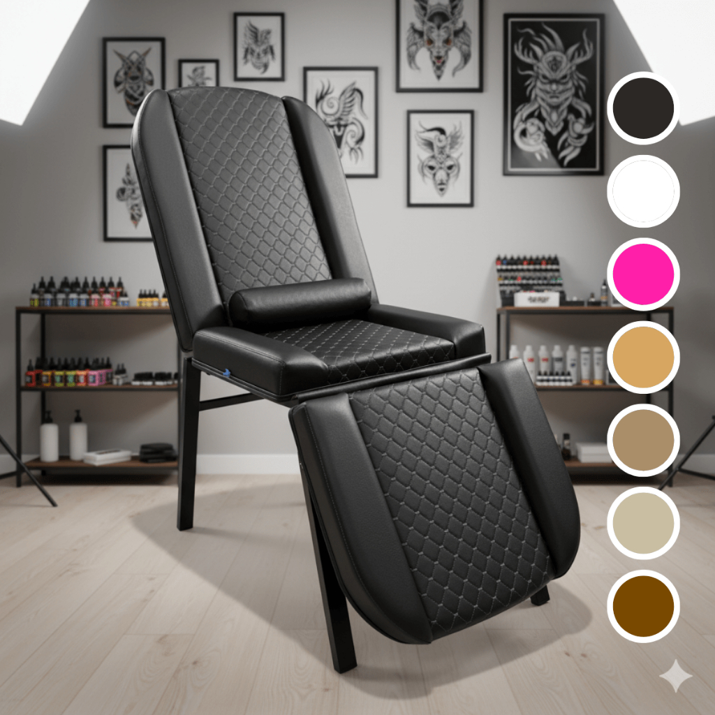 Maca Fixa 3 Posições + Almofada Blue Hell Tattoo Estética Massagem Depilação Compact One Diamante