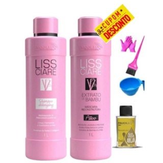 Paiolla  Bambu Realinhamento capilar 2x1 Litro em Oferta na Shopee