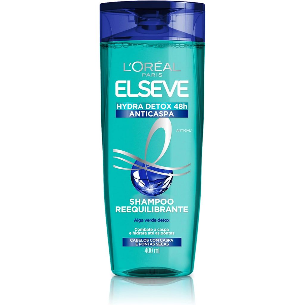 Shampoo Elseve Hydra Detox 48h Reequilibrante Anti-caspa Com 400ml em Oferta na Shopee