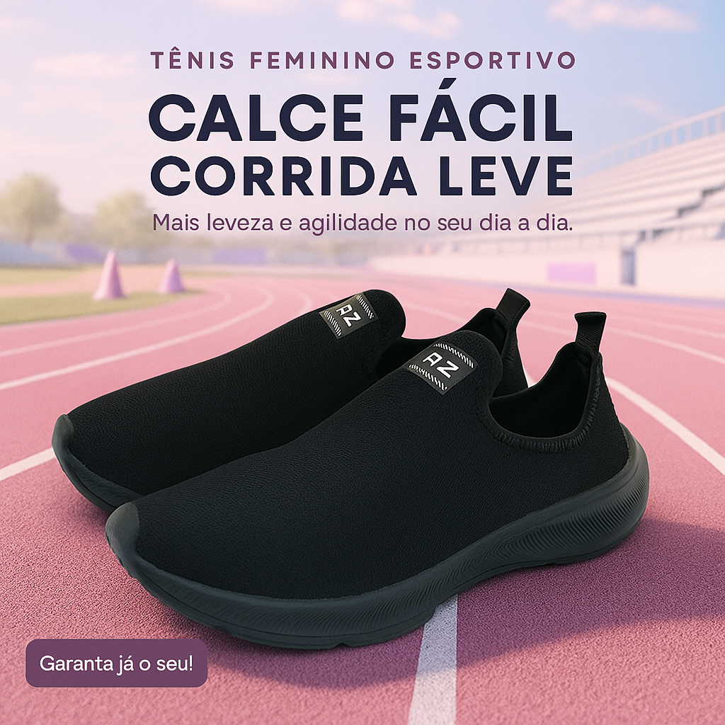 Tênis Feminino Esportivo Meia - Calce Fácil, Corrida Leve 34 ao 44 - Garanta já o Seu! em Oferta na Shopee