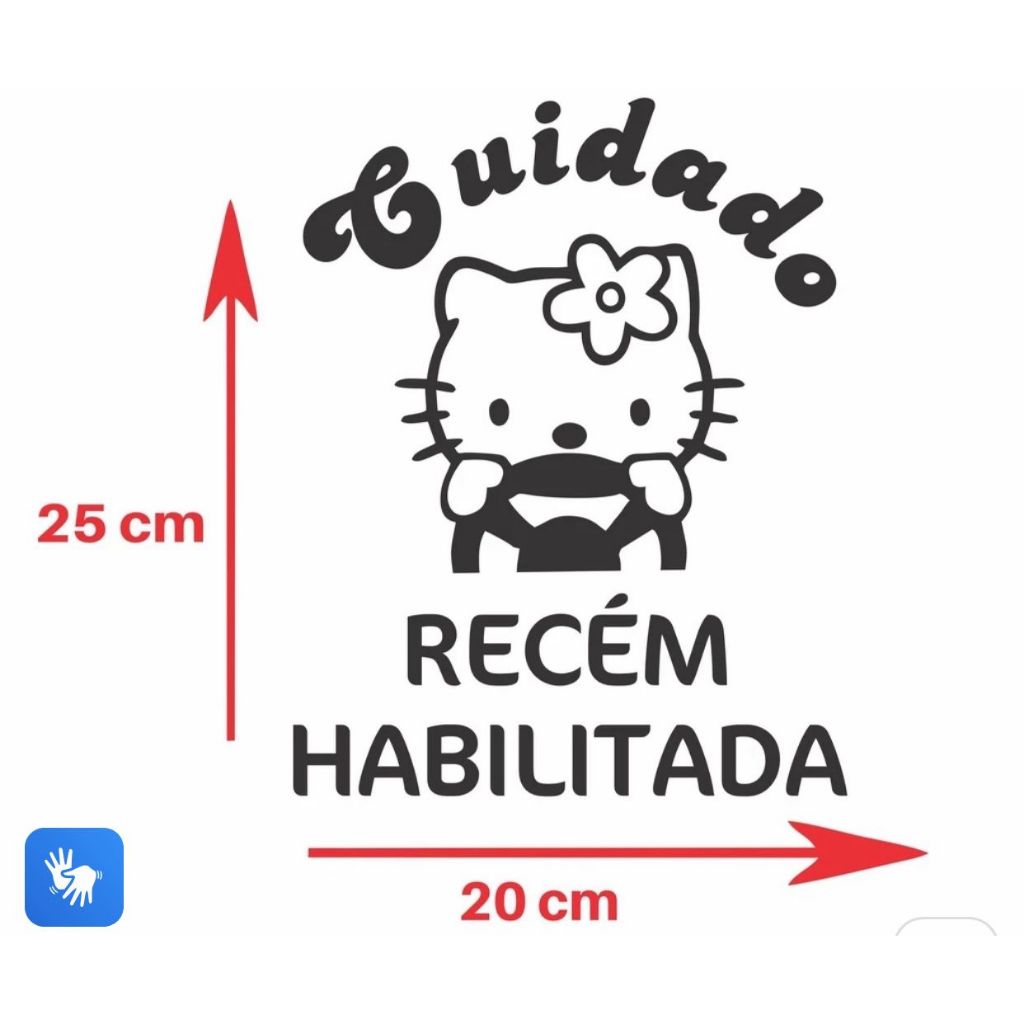 Adesivo Cuidado R3cém Hab1litad4 HK