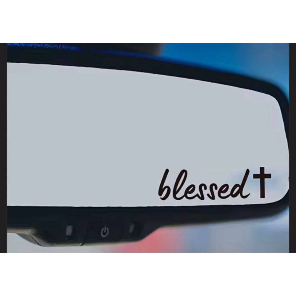 Adesivo Blessed Retrovisor 8x2,3 cm Carro em Oferta na Shopee
