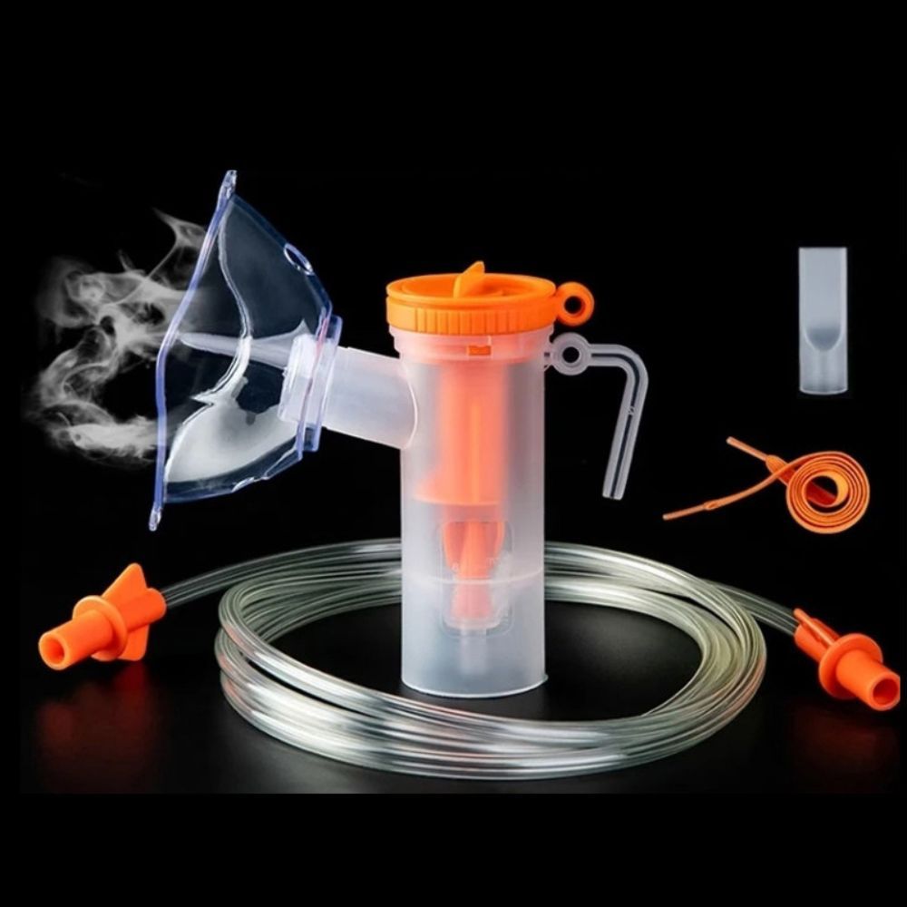 Kit completo Máscara inalador Adulto e Infantil Air Plus Multi Saúde HC223 mangueira copo e mascara em Oferta na Shopee