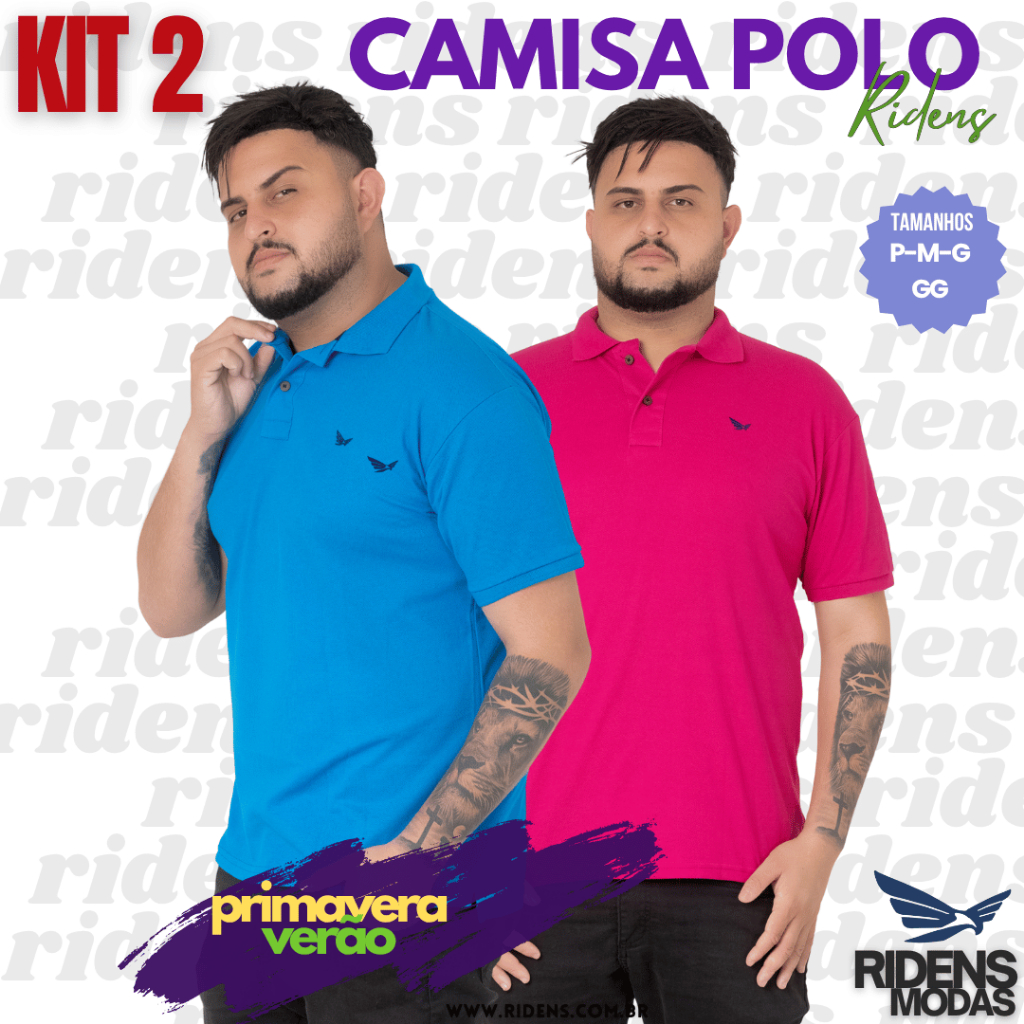 Kit 2 camisas masculina gola polo Preço Baixo em Oferta na Shopee