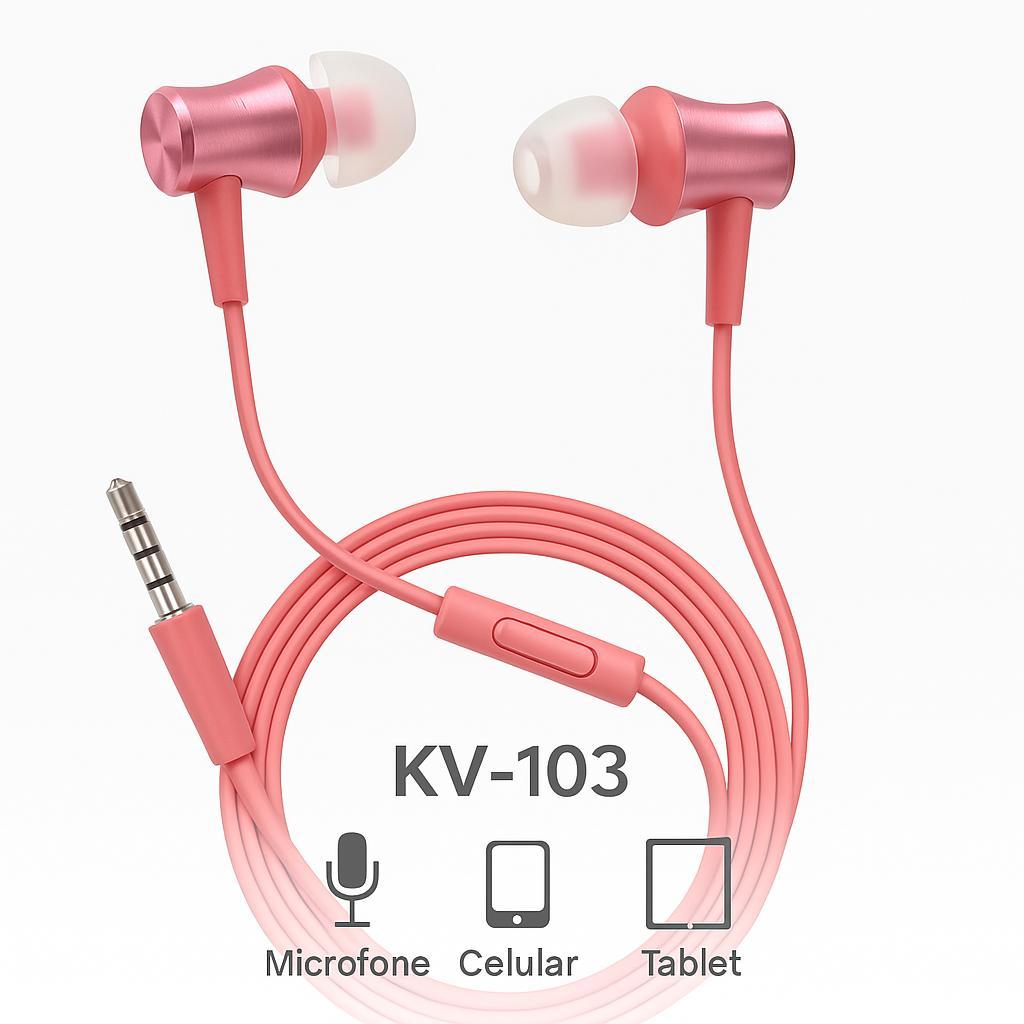 Fone de Ouvido com Fio P2 3.5mm Microfone Controle de Chamadas Android Tablet Celular