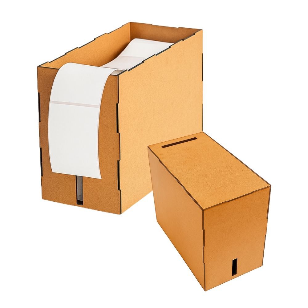 Suporte Resma MDF - Para 2500 Etiquetas Térmicas 10x15cm