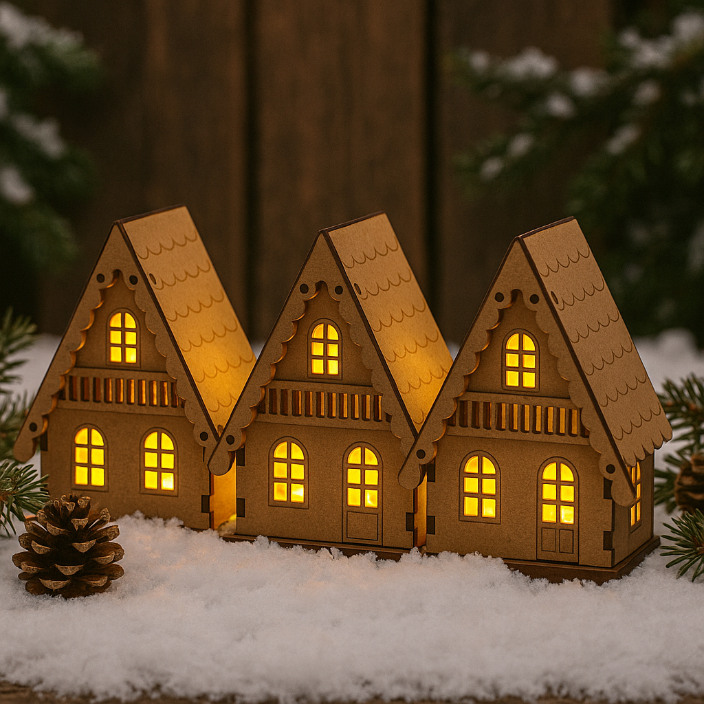 3 Mini Casinha Decoraçao Enfeite arvore natal Suculentas Presente vasos decorativos presen...