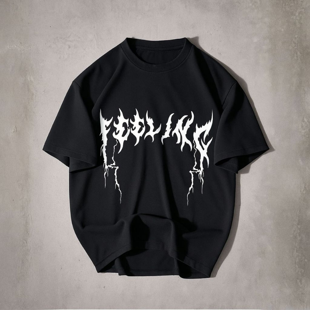 Camiseta Despojada Feeling Look Oversized Lançamento Streetwear Urbano Gótico