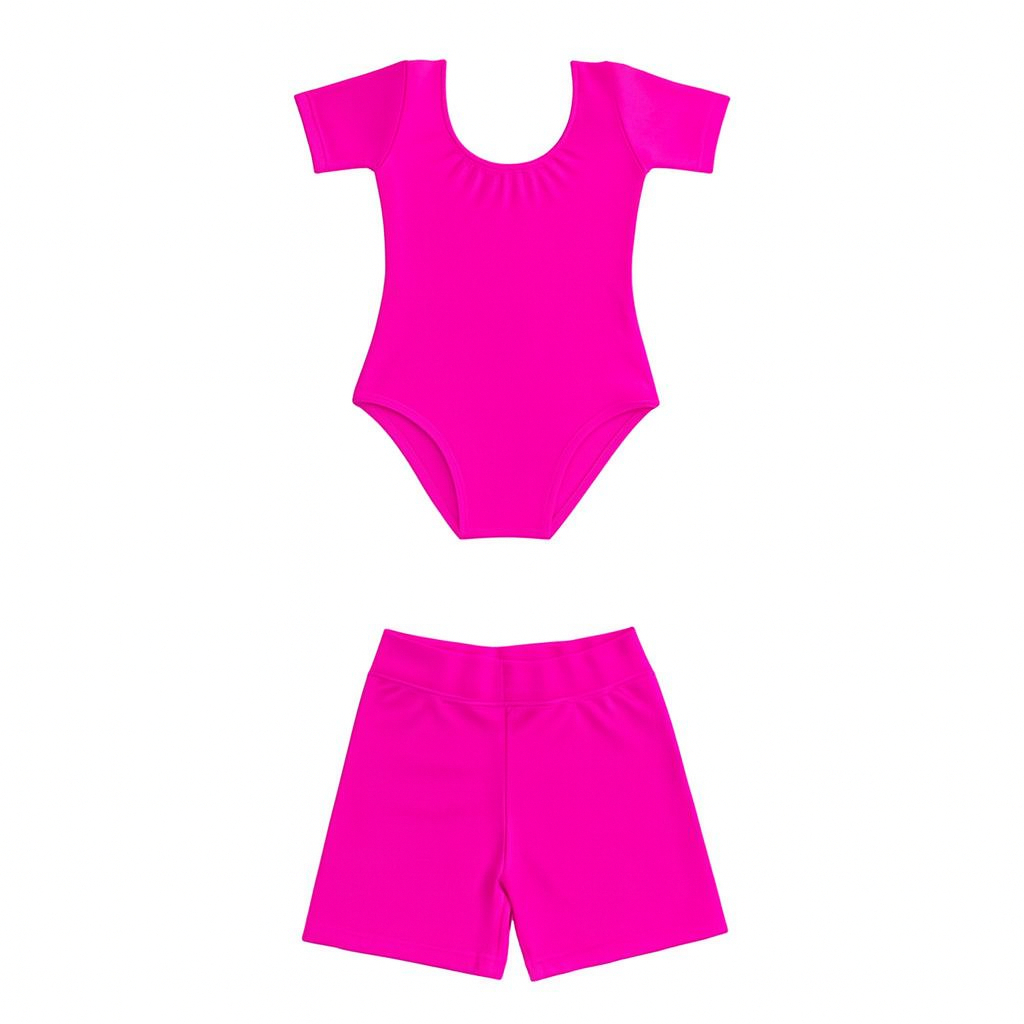Uniforme Ginástica Rítmica Infantil e Balé: Body e Short Suplex
