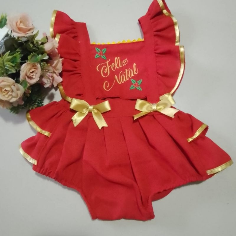 romper natal,romper de natal,roupa de natal,fantasia de mamar noel