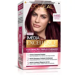 Tinta De Cabelo Imédia Excellence 4466 Vermelho Profundo