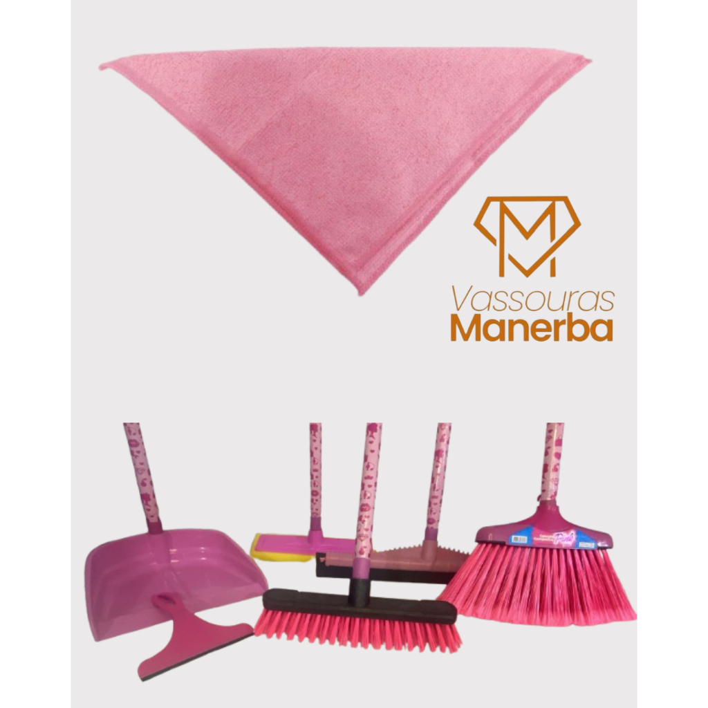 KIT DE LIMPEZA TUDO PINK COM LAVA AZULEJO ESFREGÃO E RODINHO SLIM E PANO DE MICROFIBRA em Oferta na Shopee